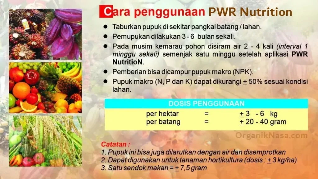 Cara Penggunaan Pupuk PWR Nutrition NASA